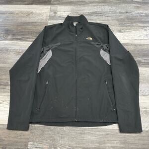 The North Face Black‎ Mens L Flight Series Full Zip Jacket vented windbreaker